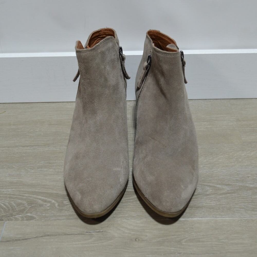 Frye Judith Double Zip Ankle Bootie Suede Leather Gray Size 9 - Picture 2 of 9